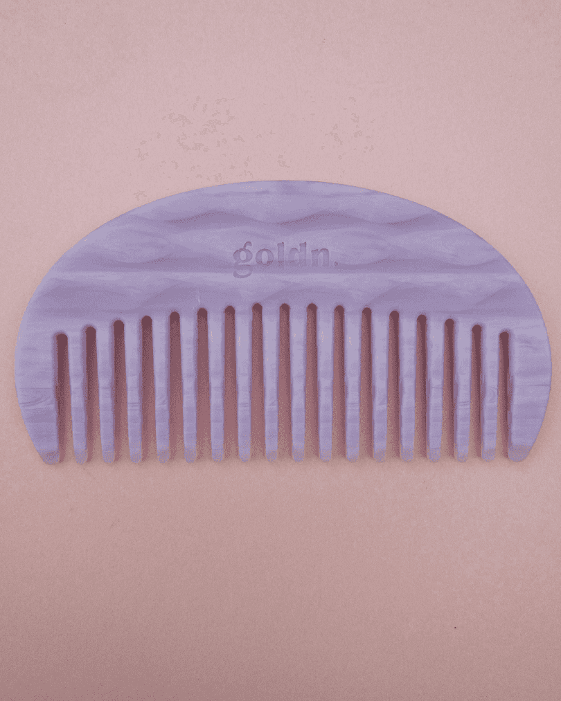 eco friendly acetate arch wide tooth comb in lilac by Goldn
