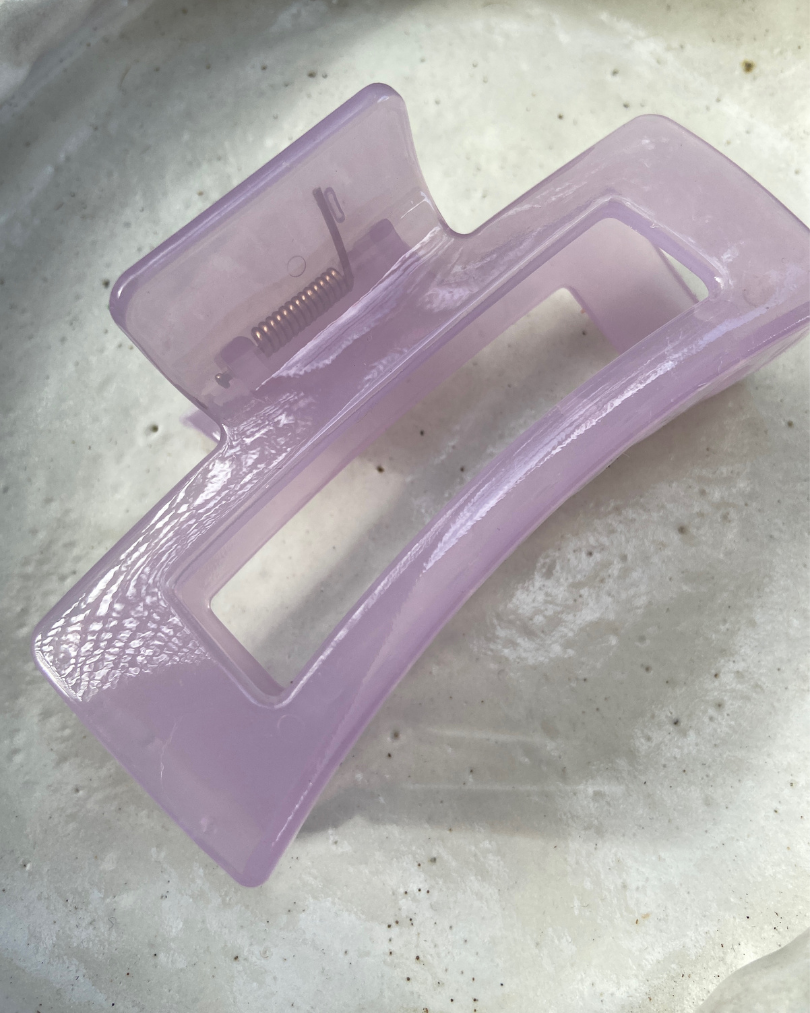 eco friendly acetate dash large claw clip in lilac by Goldnwares