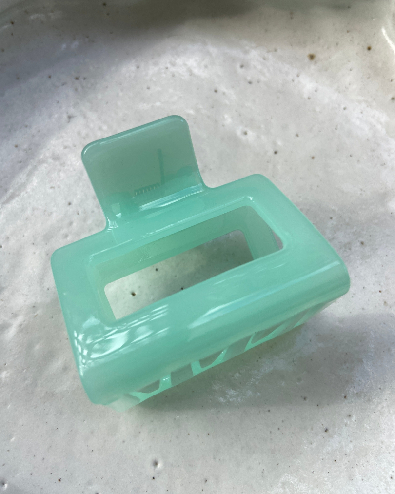 eco friendly acetate mini claw clip in mint green by  Goldnwares