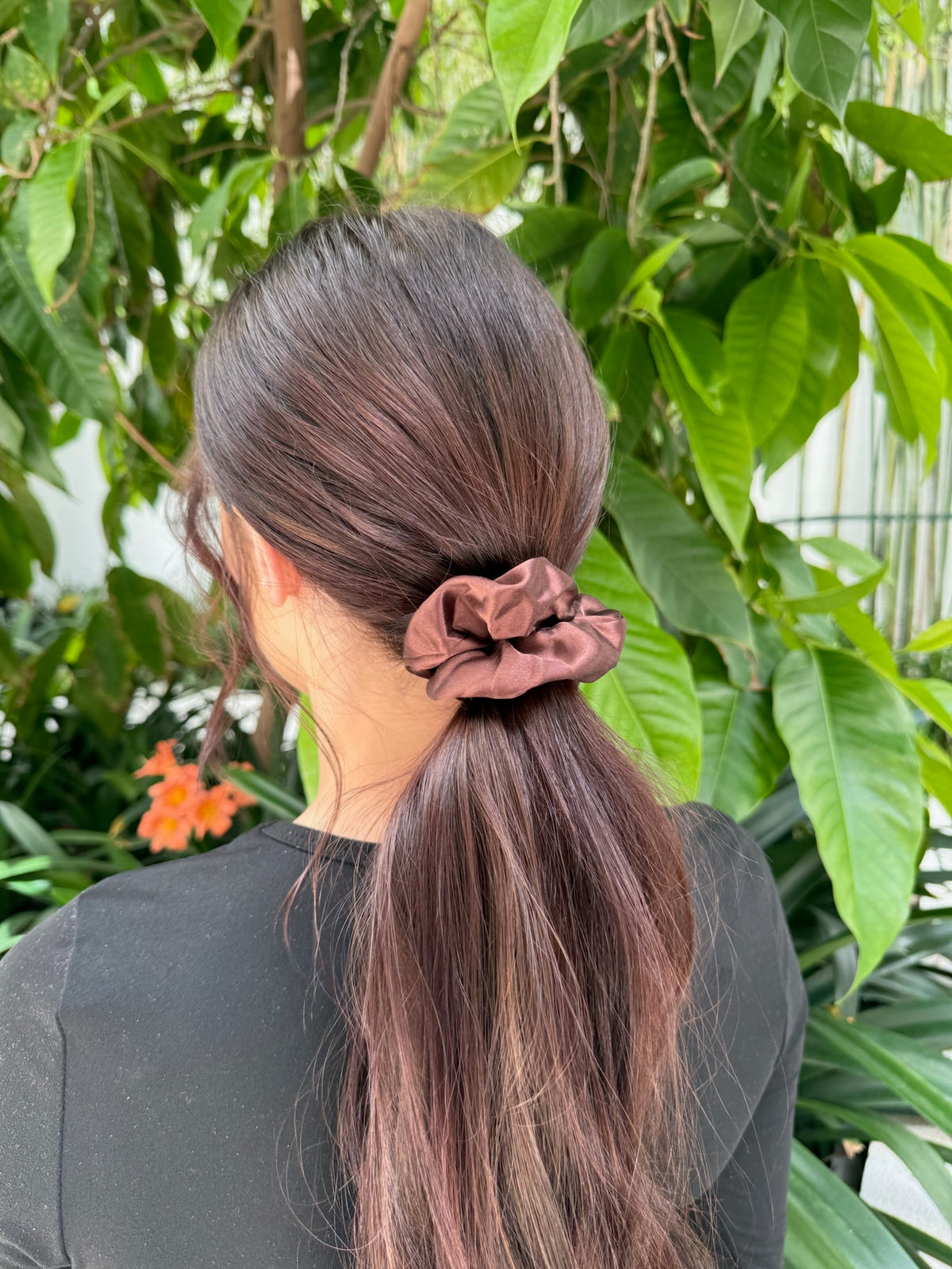 Mulberry Silk Scrunchie - Coco