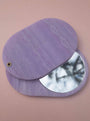 Golden Compact mirror in purple