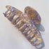 Wild Flower Collection - Violet Clip featuring a marbled design in shades of violet and beige. Made from plant-based acetate, this biodegradable hair claw offers a strong hold for thick and long hair. Dimensions: 12cm x 6cm.